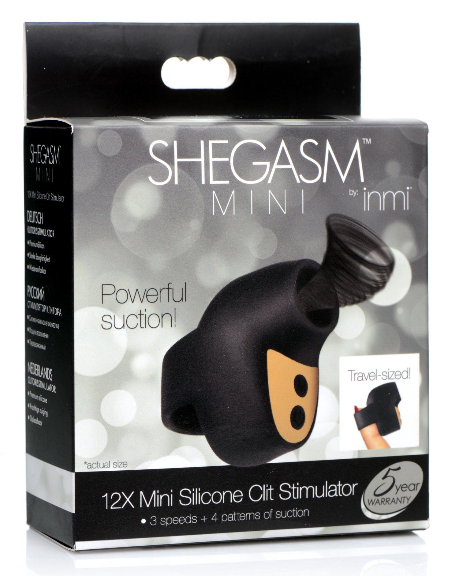 12X Mini Silicone Clit Stimulator - Black