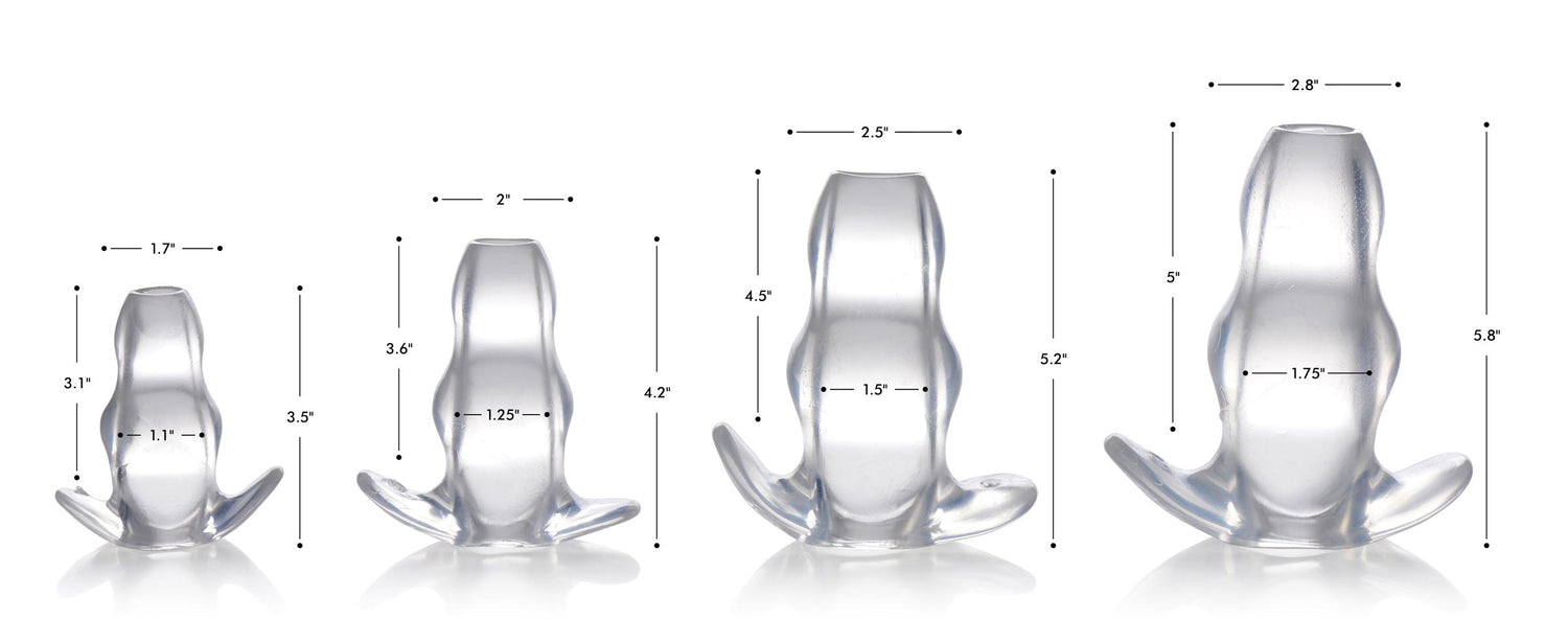 Clear View Hollow Anal Plug - Medium