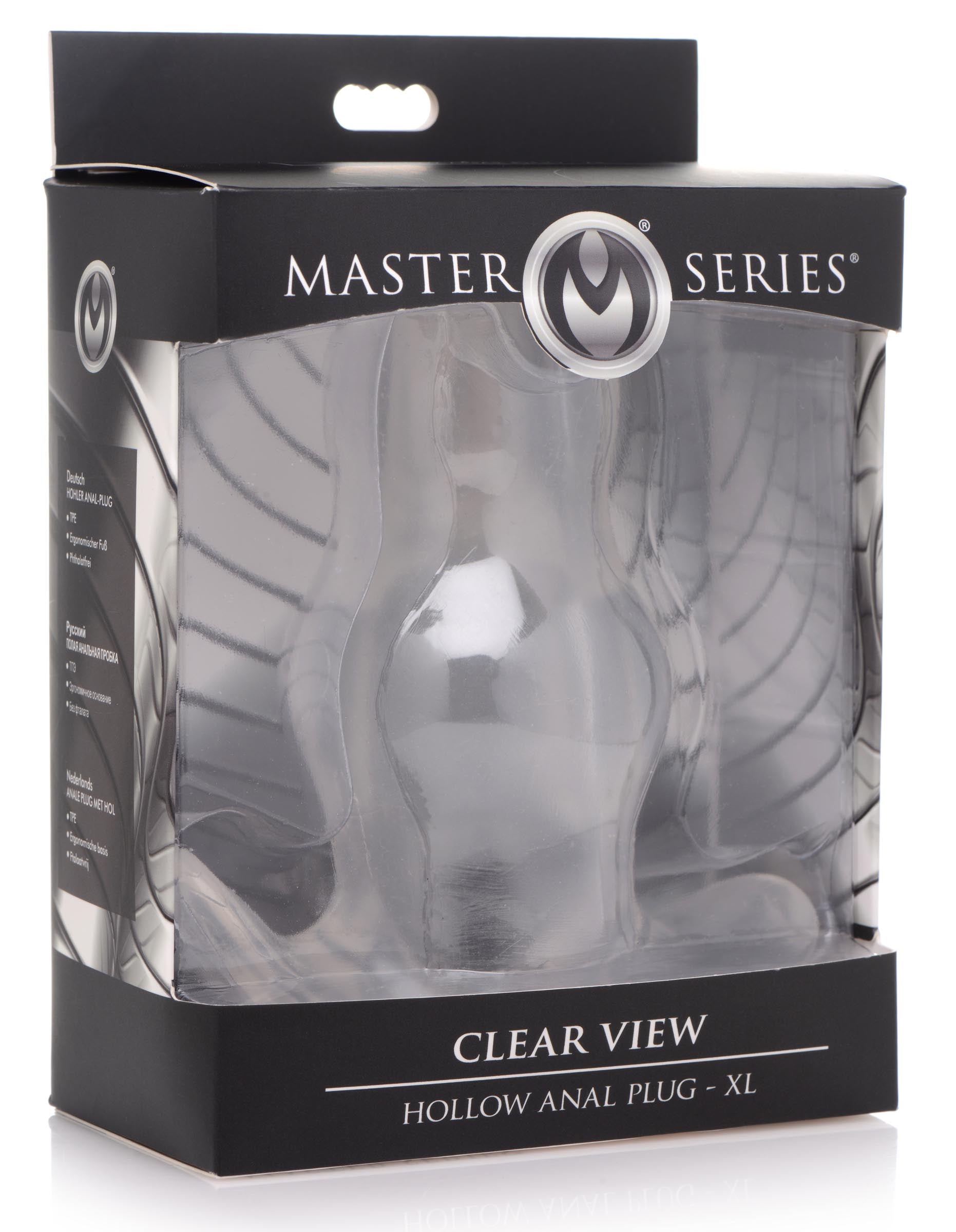 Clear View Hollow Anal Plug - XL