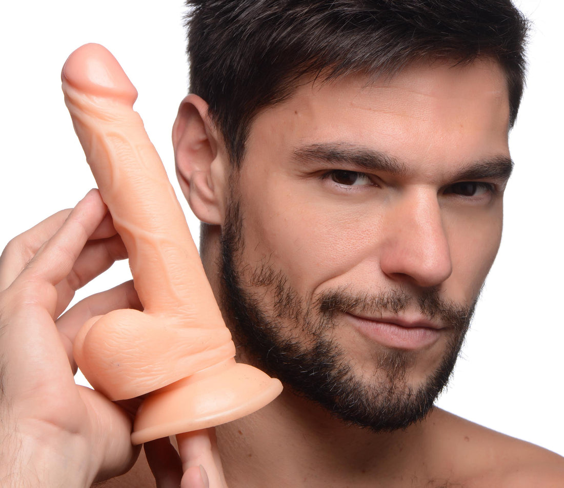 6.5 Inch Dildo with Balls - Light