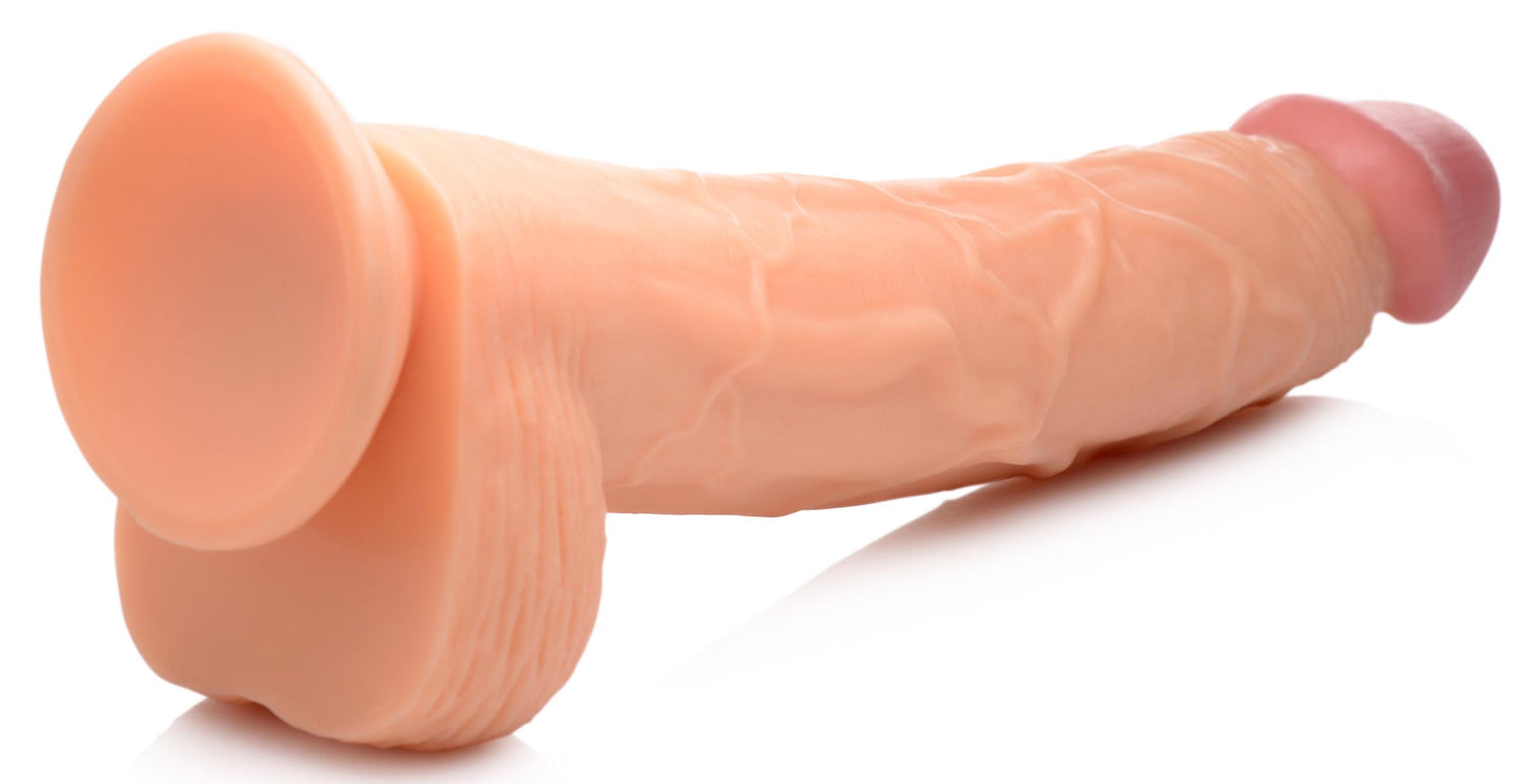 Hung Harry 11.75 Inch Dildo with Balls - Light