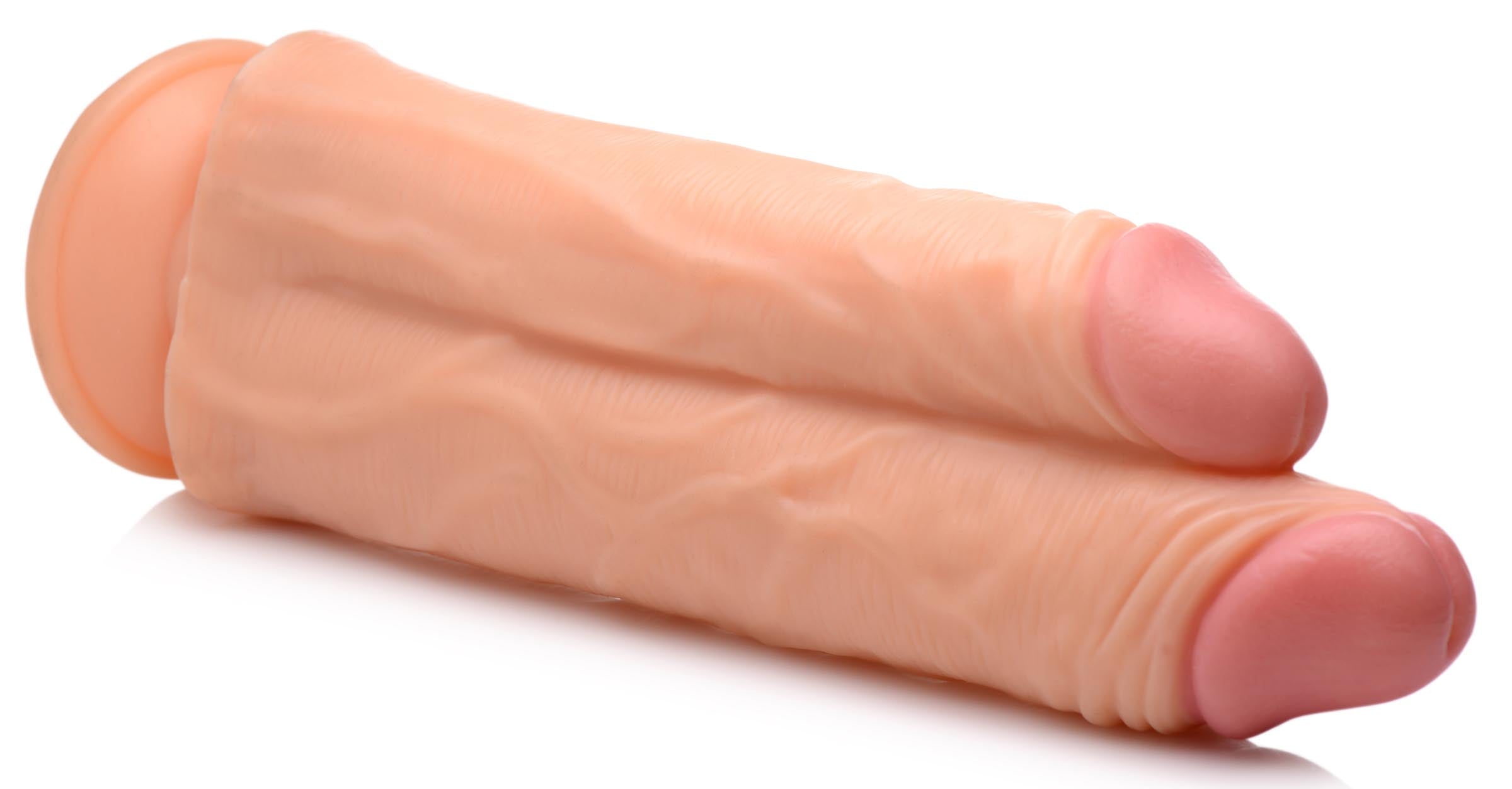 Double Stuffer 10 Inch Dildo - Light