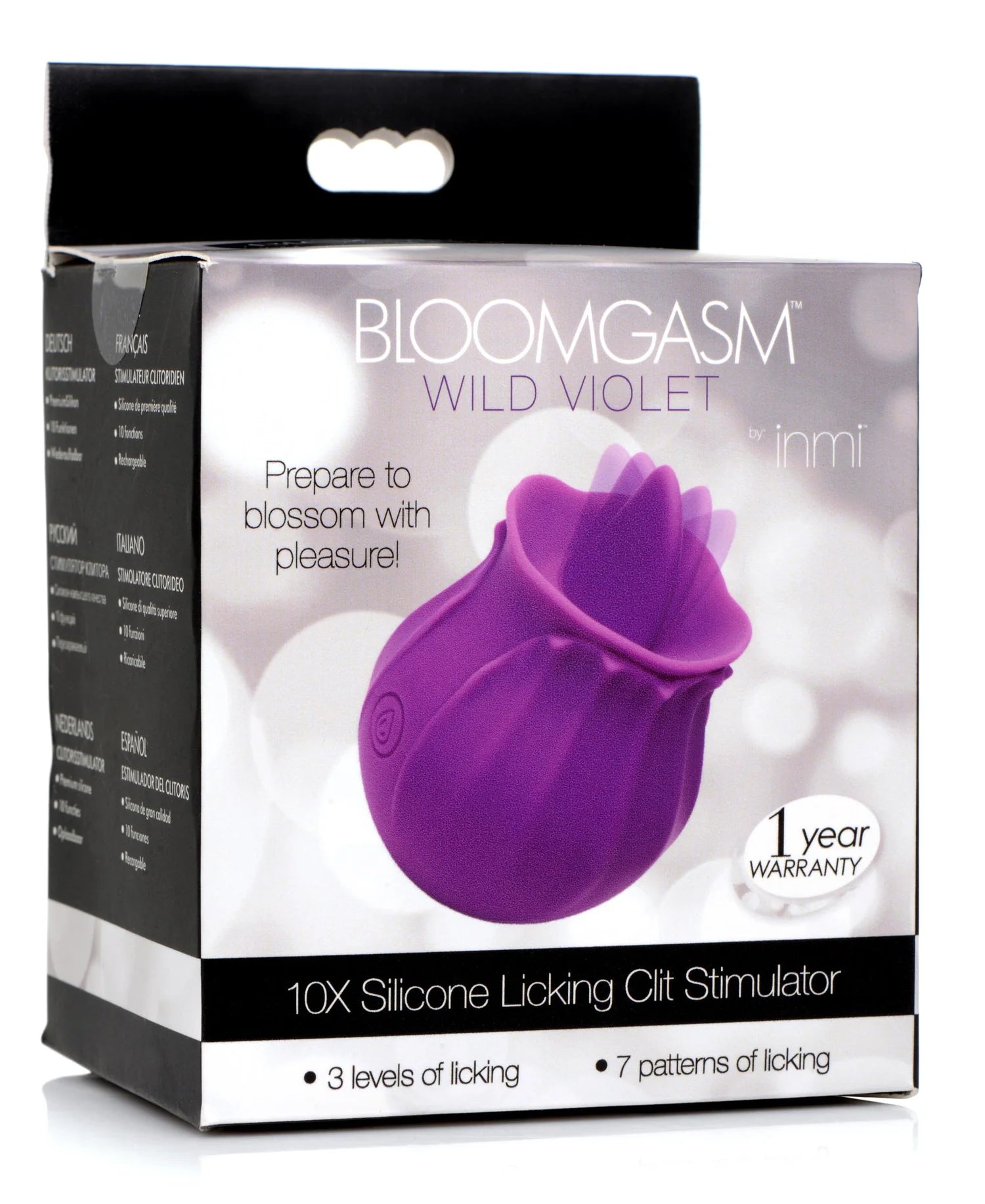 Bloomgasm Wild Violet 10X Silicone Clit Licking Stimulator - Purple