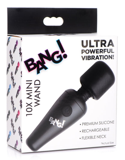 10X Ultra Powerful Silicone Mini Wand - Black