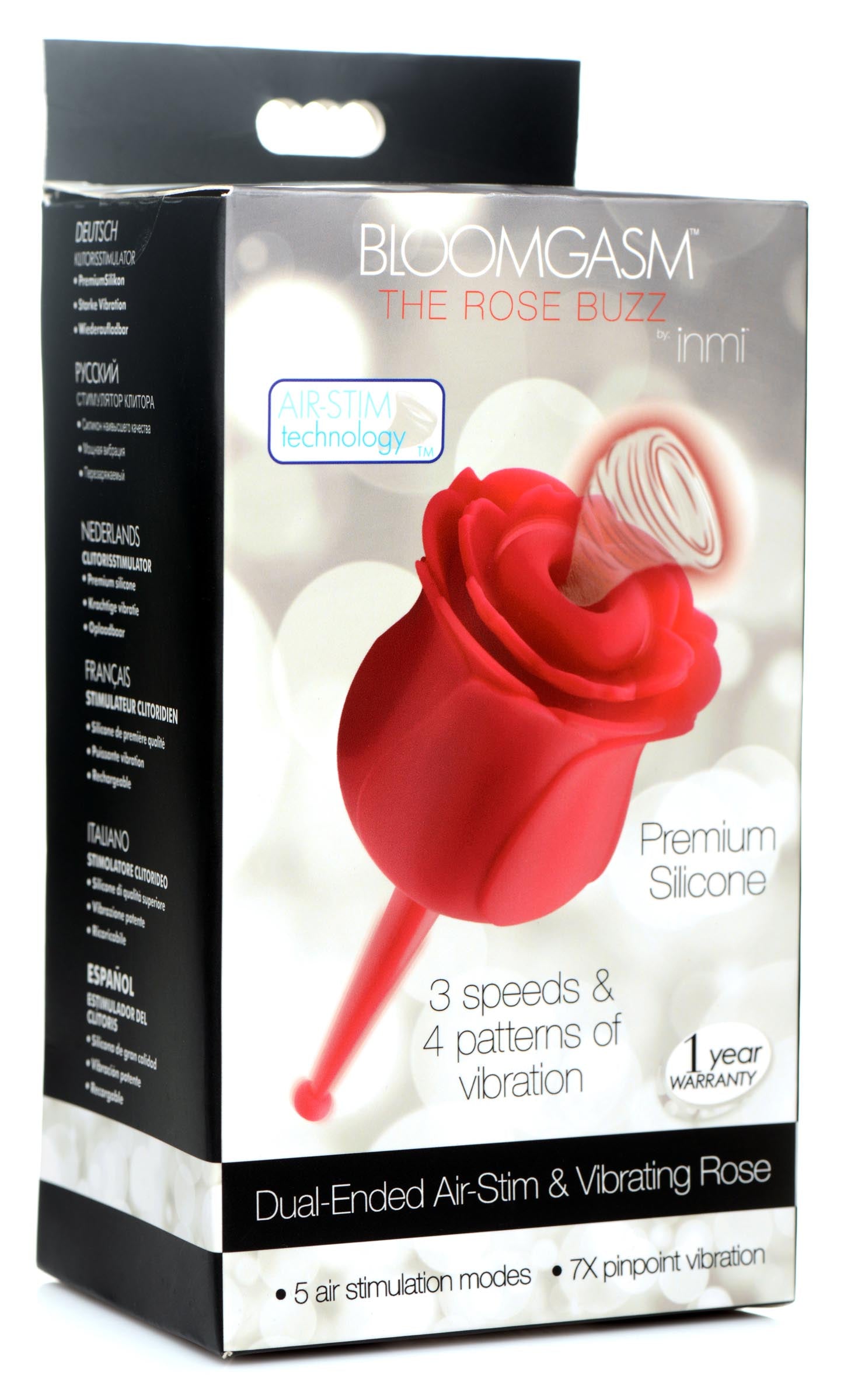 Bloomgasm Rose Buzz 7X Silicone Clit Stimulator and Vibrator