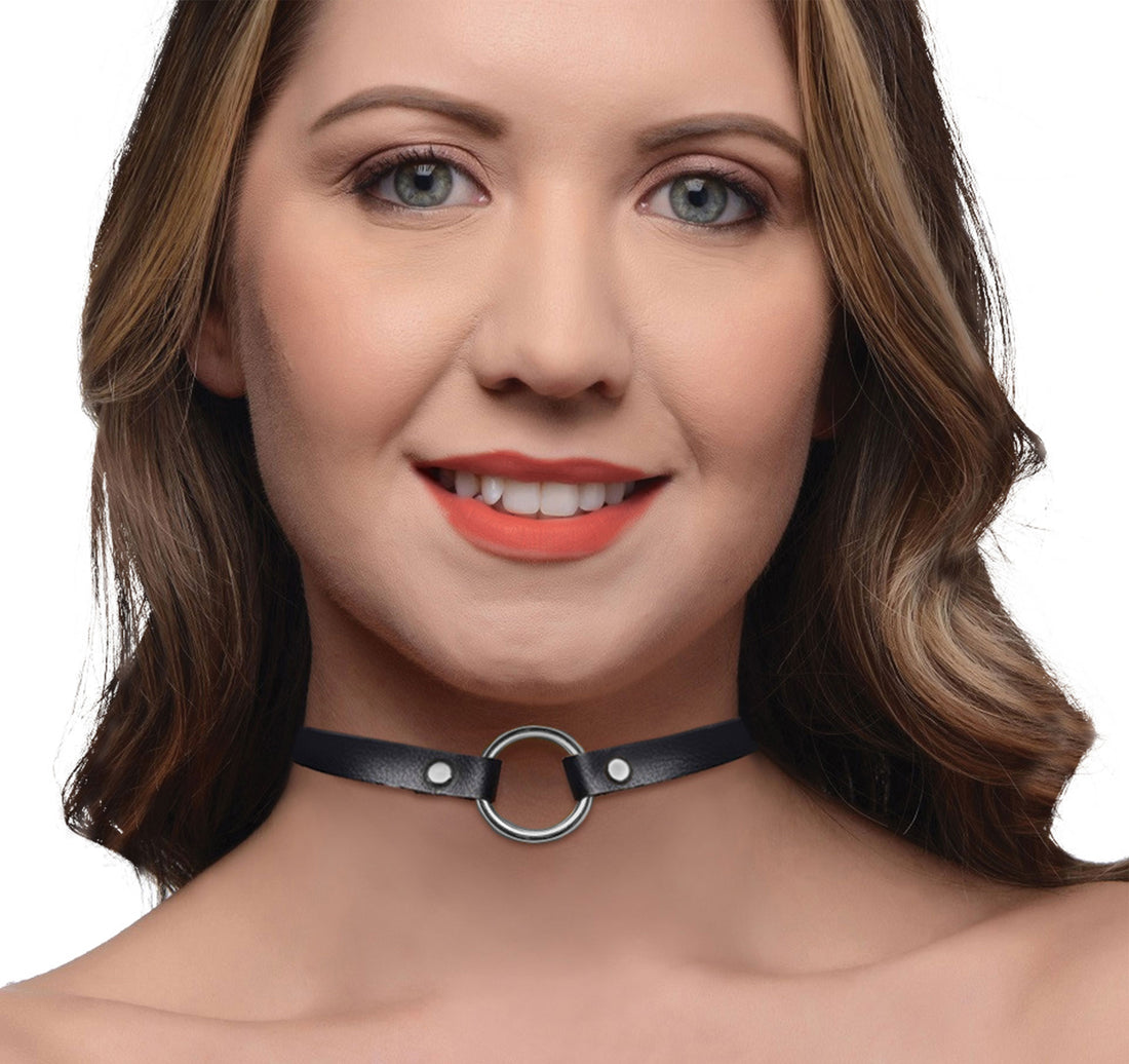 Pet Silver Ring Slim Choker - Lush