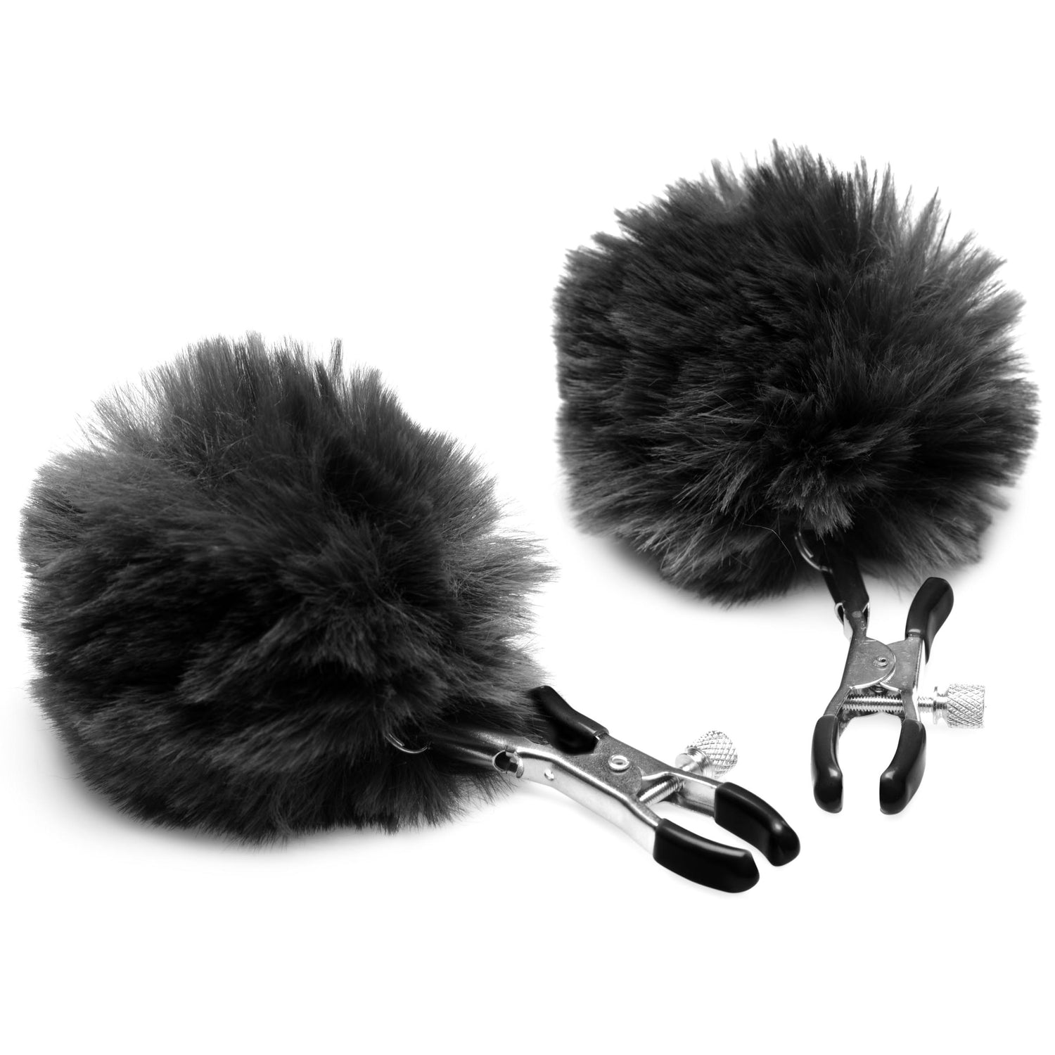 Pom Pom Nipple Clamps - Black