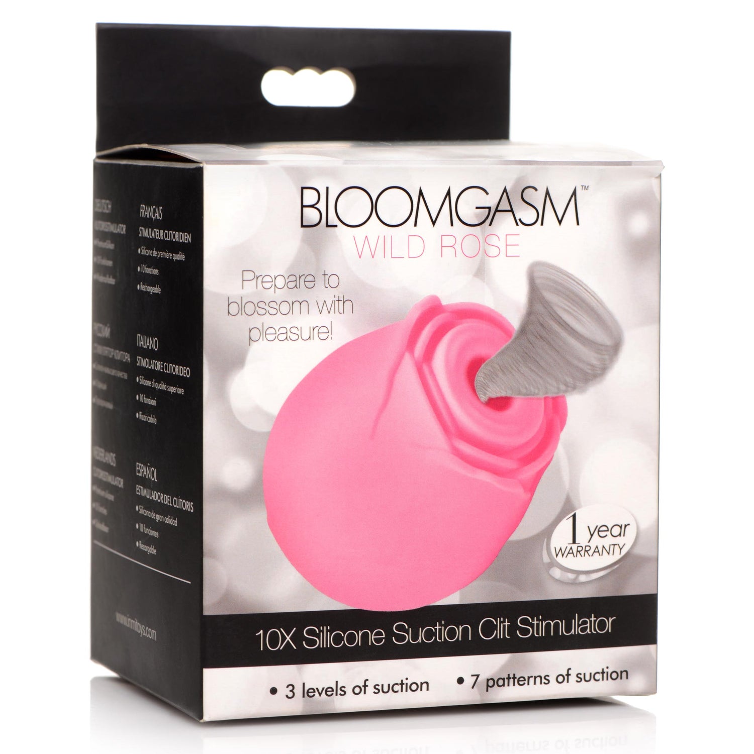 Bloomgasm Wild Rose 10X Suction Clit Stimulator - Pink