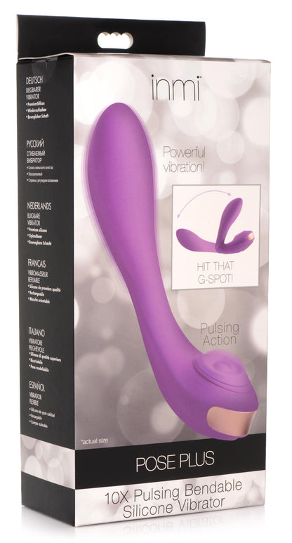 Pose Plus 10X Pulsing Bendable Silicone Vibrator