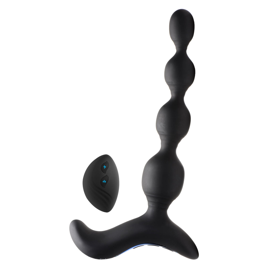 Shock-Beads 80X Vibrating &amp; E-stim Silicone Anal Beads with Remote