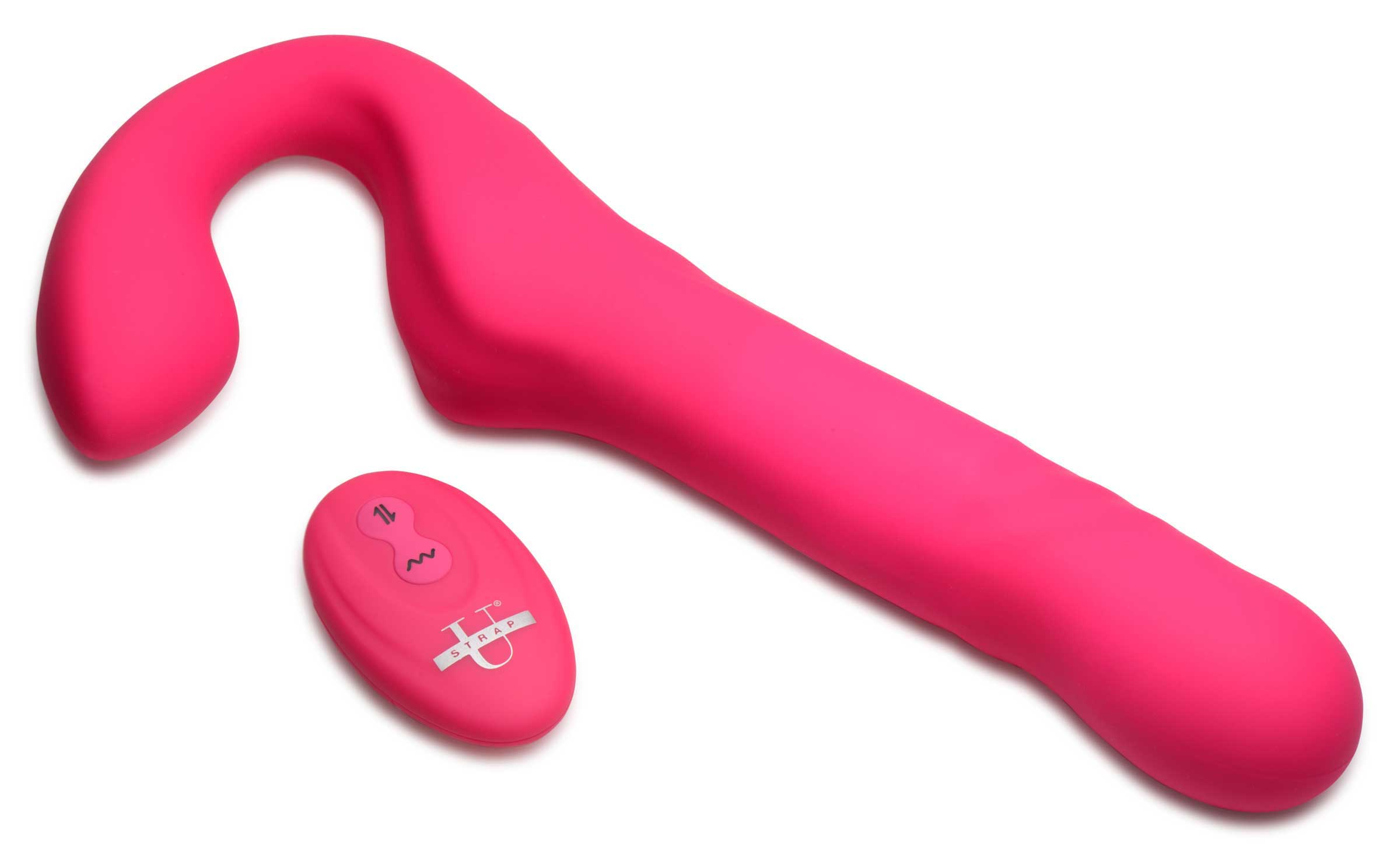 30X Thrusting and Vibrating Strapless Strap-On With Remote Control