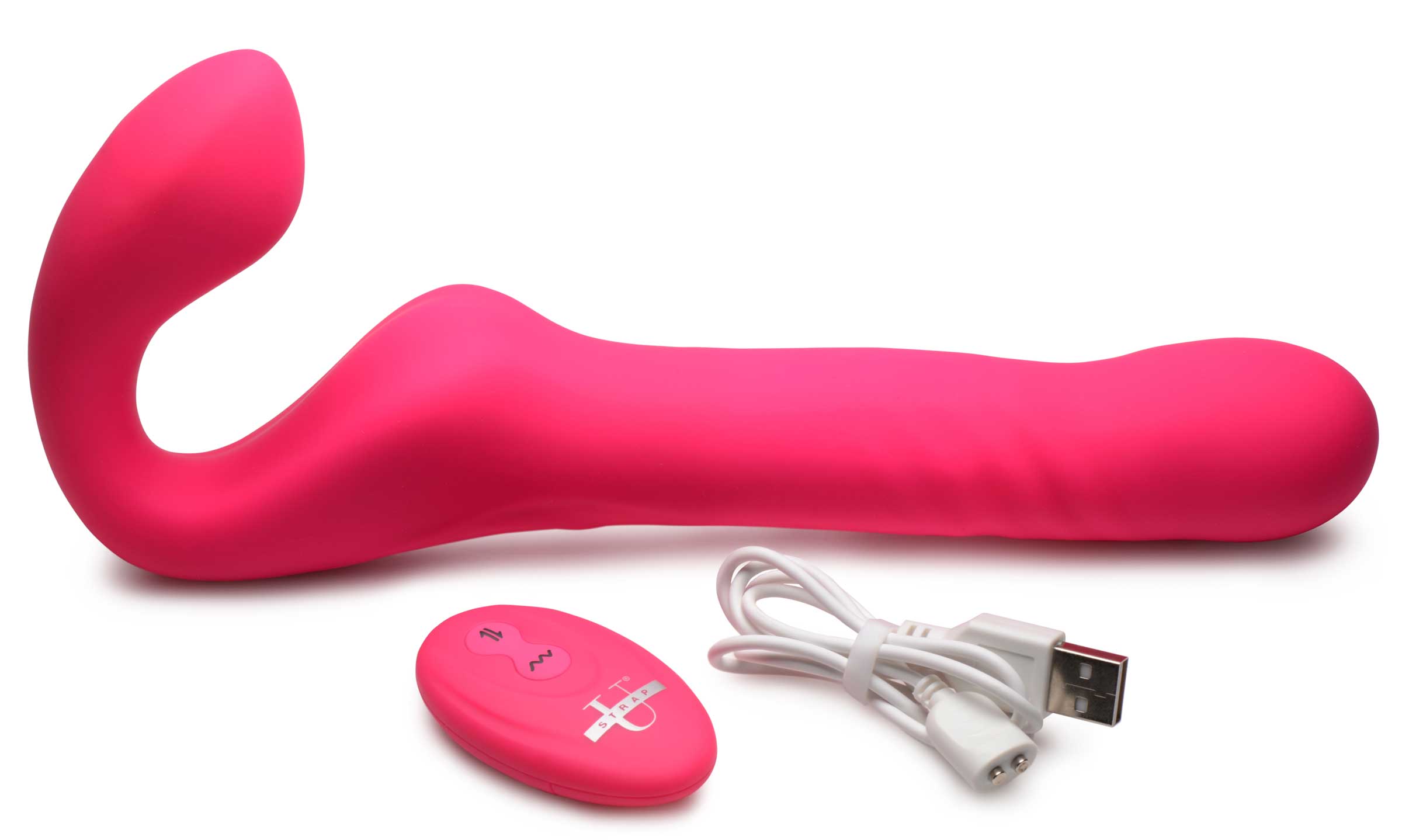 30X Thrusting and Vibrating Strapless Strap-On With Remote Control