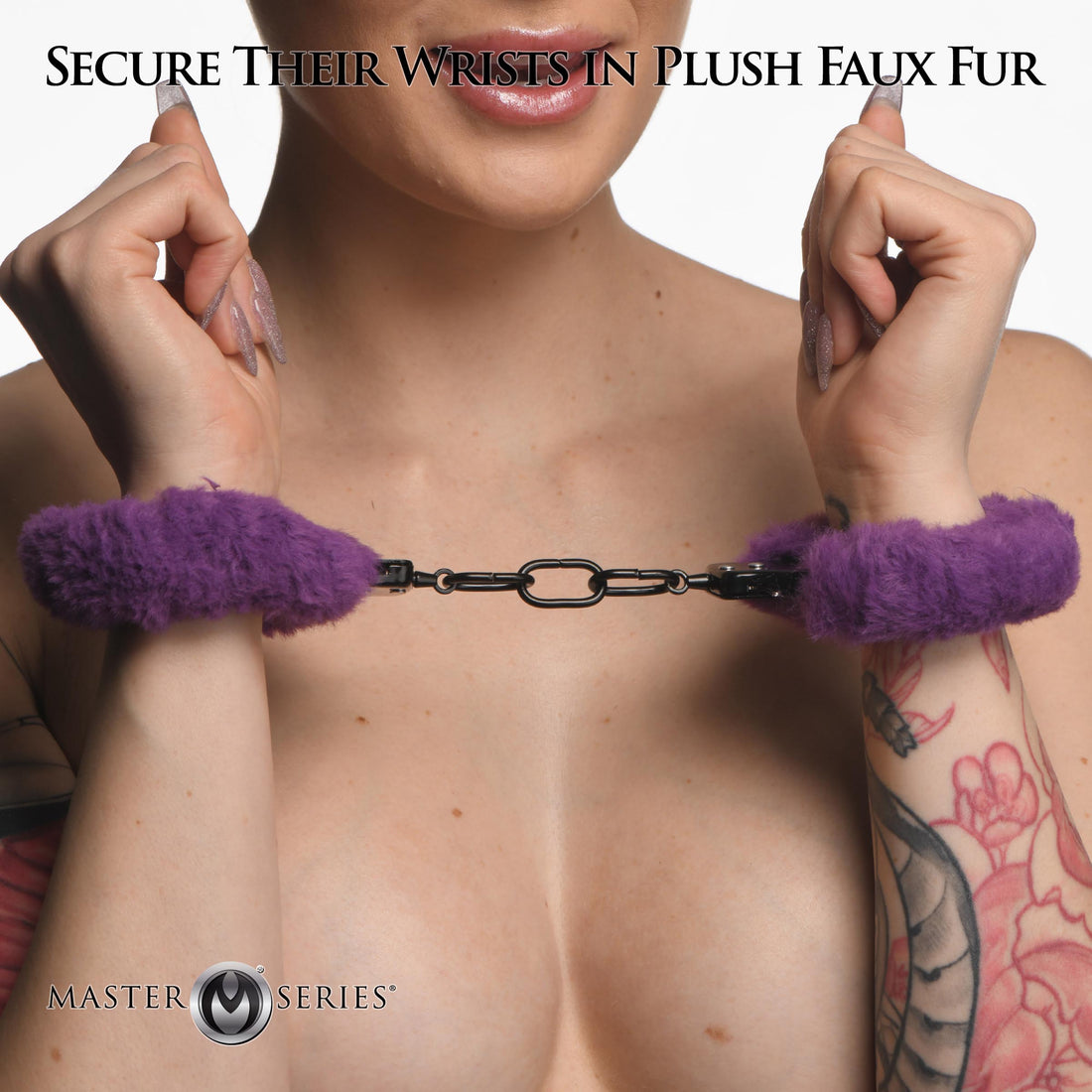 Cuffed in Fur Furry Handcuffs - Purple