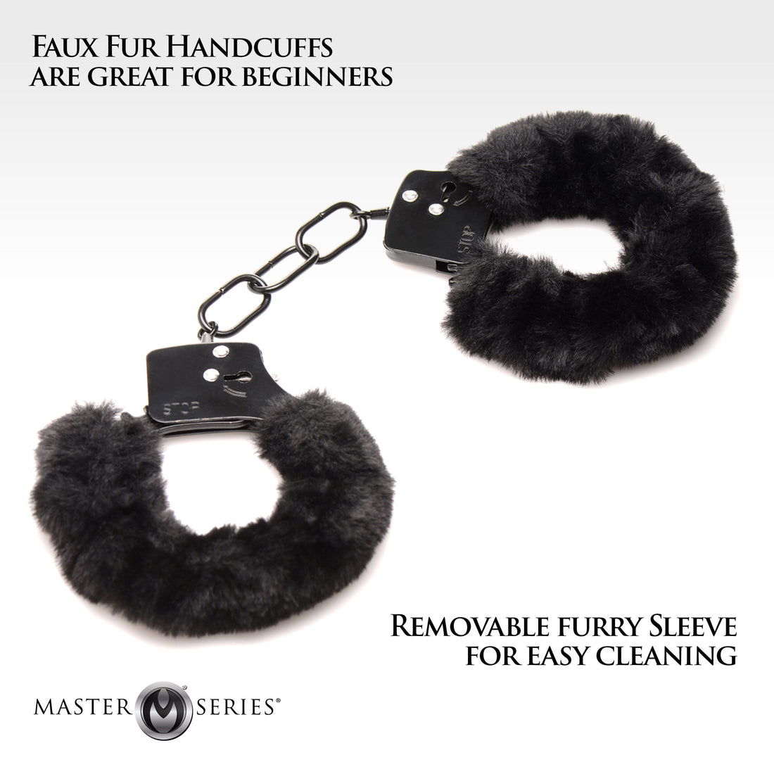 Cuffed In Fur Furry Handcuffs - Black