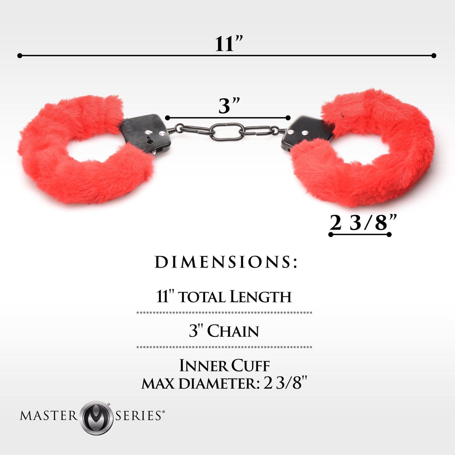 Cuffed In Fur Furry Handcuffs - Red