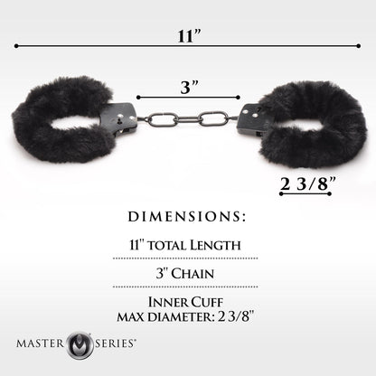 Cuffed In Fur Furry Handcuffs - Black