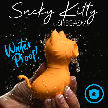 Sucky Kitty Silicone Clitoral Stimulator - Orange