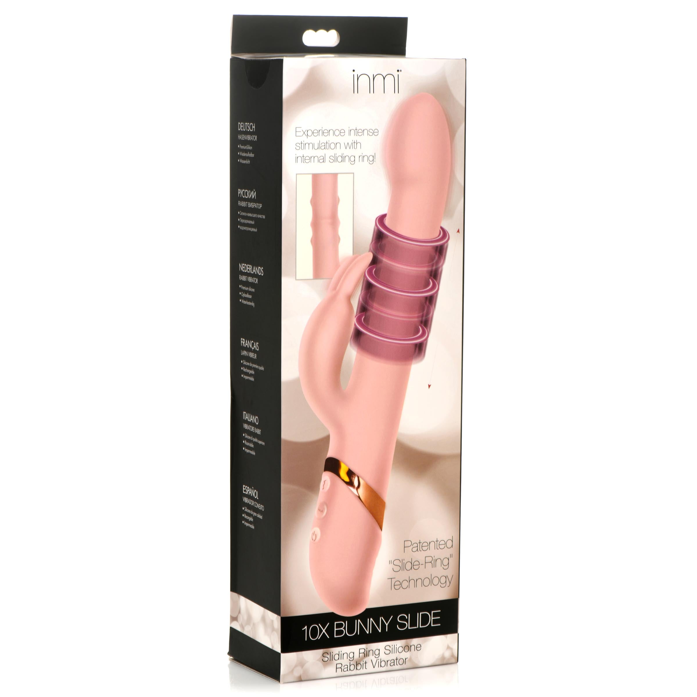 10X Bunny Slide Ring Silicone Vibrator