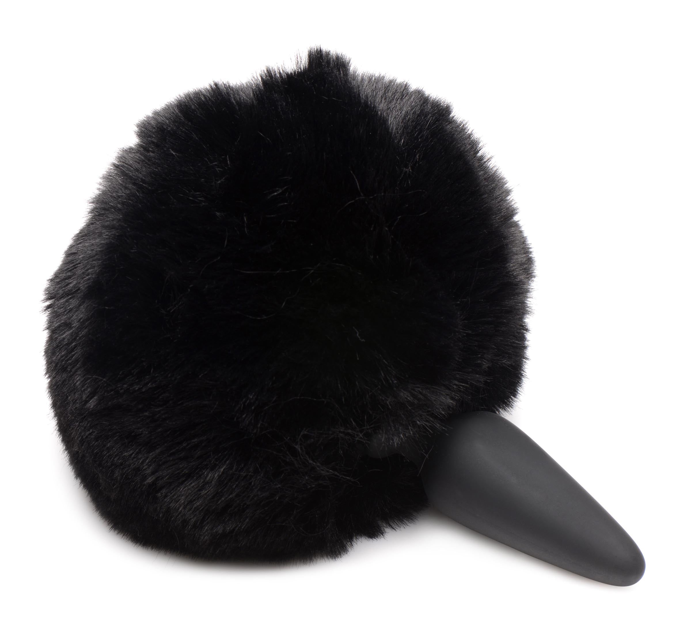 Small Anal Plug with Interchangeable Bunny Tail - Black