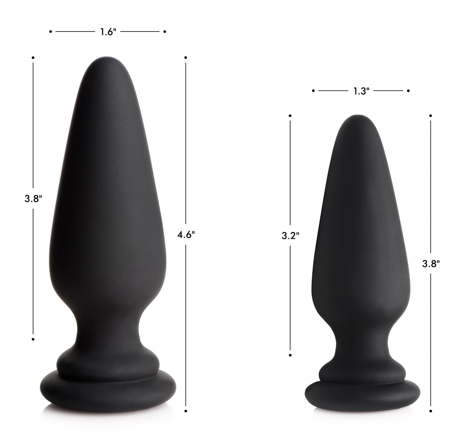 Large Anal Plug with Interchangeable Bunny Tail - Black