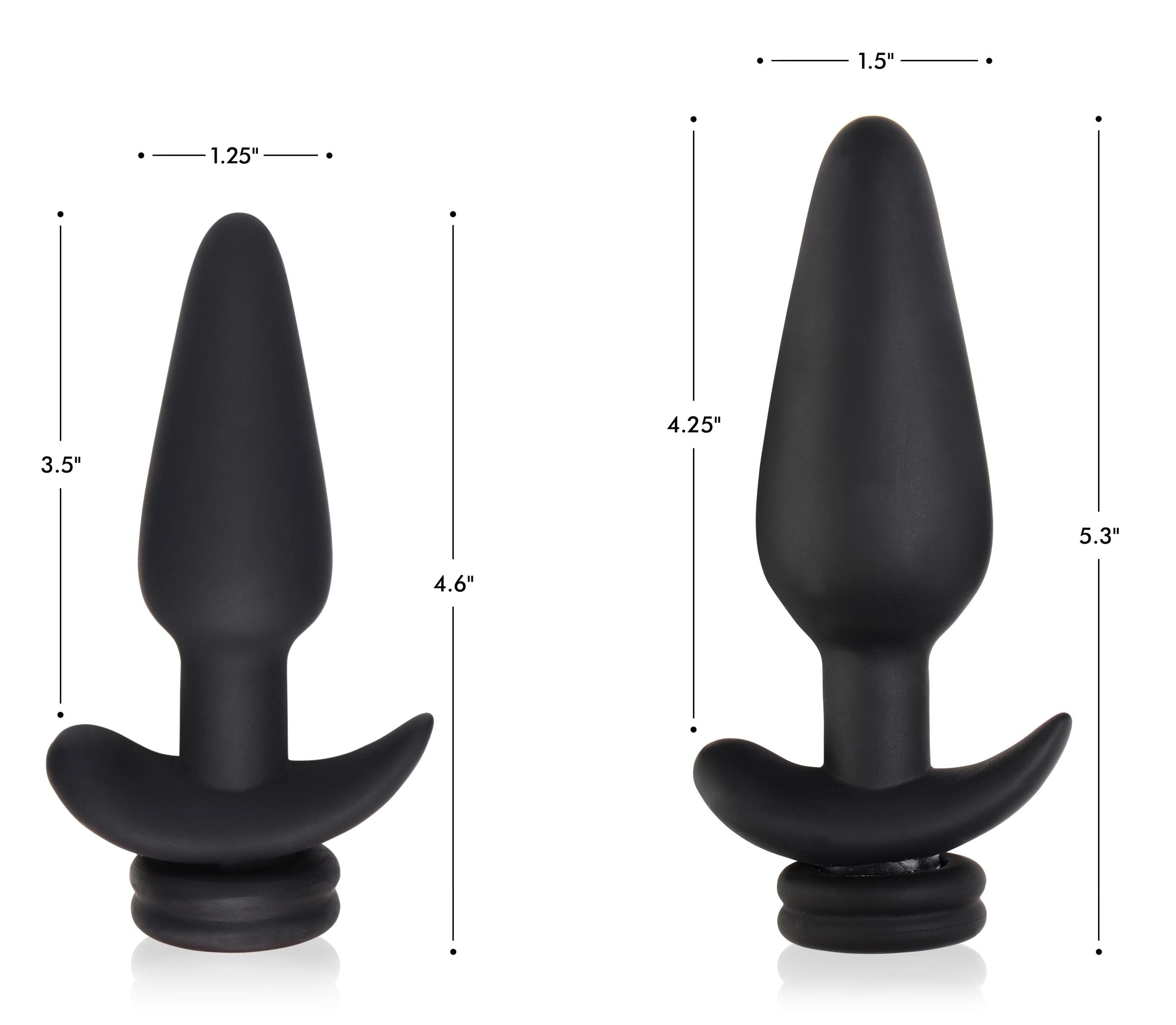 Large Vibrating Anal Plug with Interchangeable Bunny Tail - Black