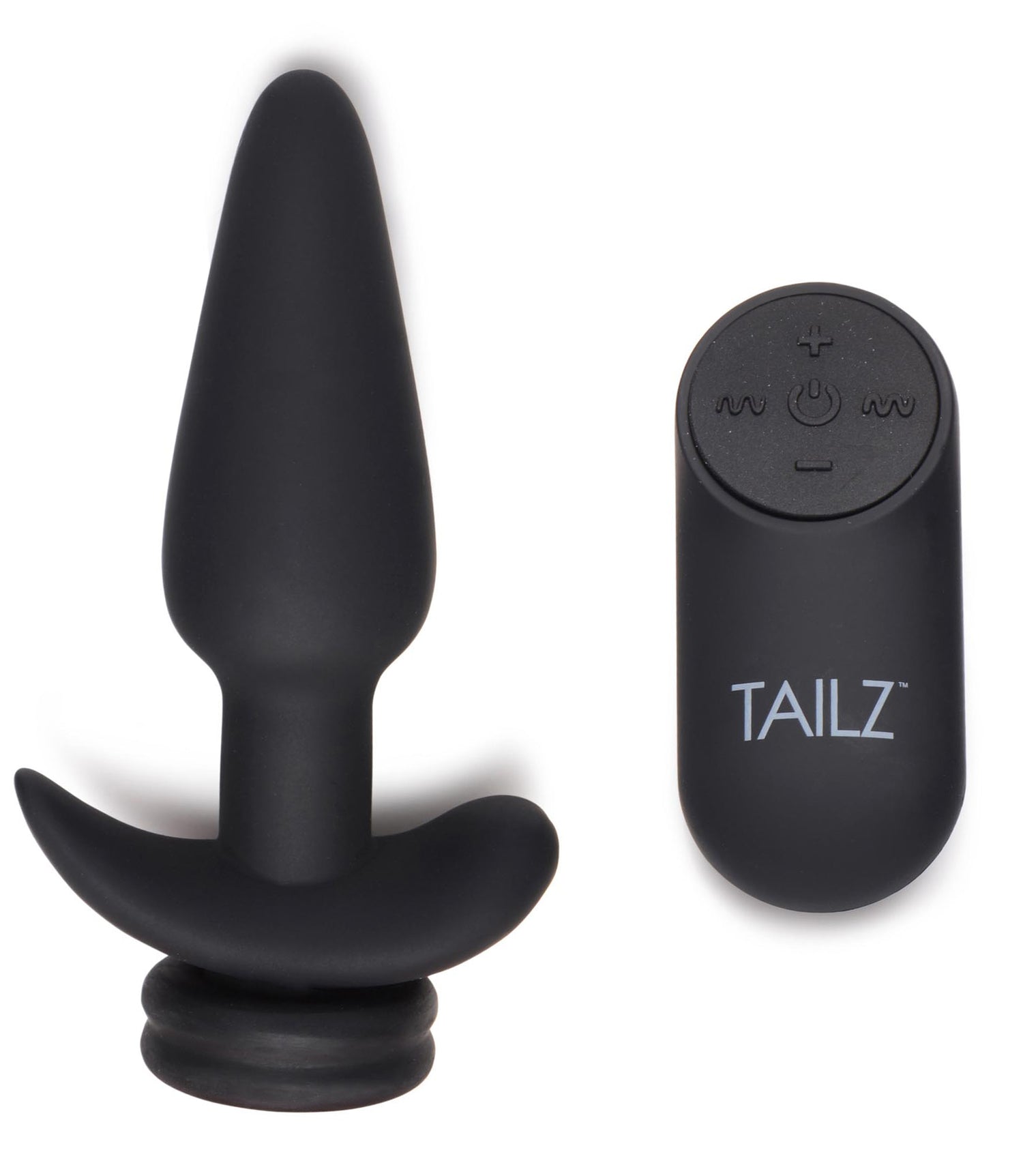 Small Vibrating Anal Plug with Interchangeable Fox Tail - Rainbow