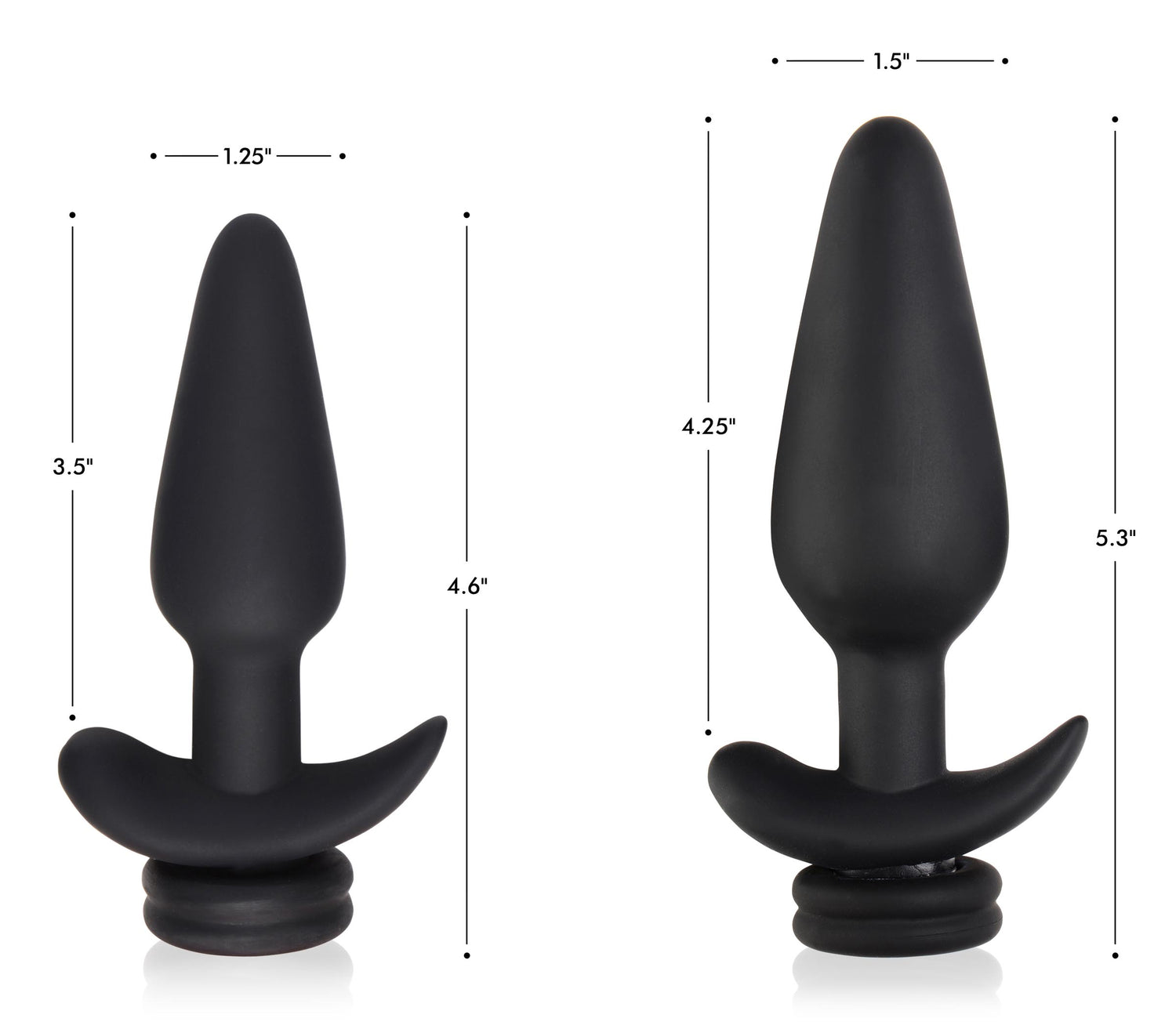 Large Vibrating Anal Plug with Interchangeable Fox Tail - Black and White