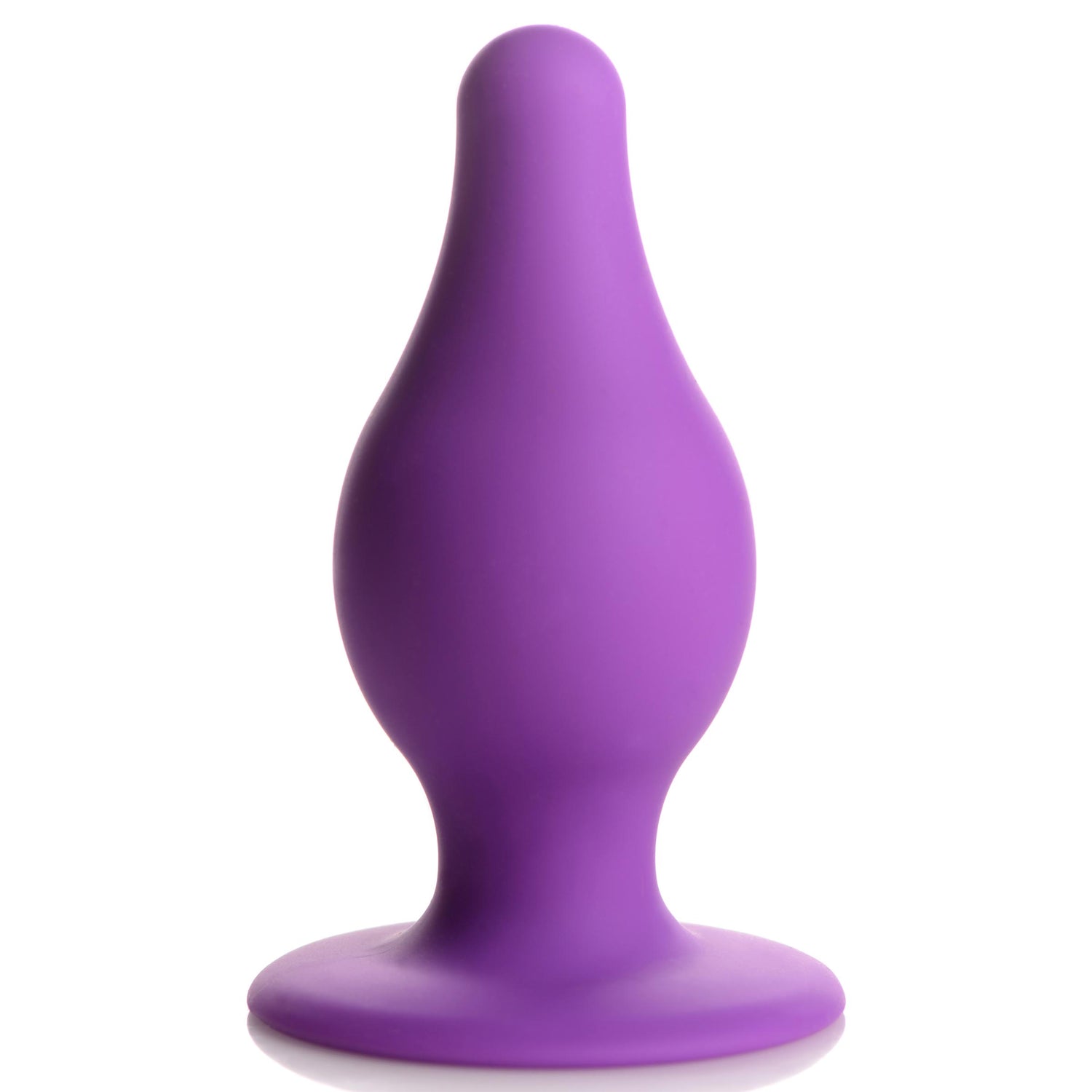 Squeezable Tapered Medium Anal Plug - Purple