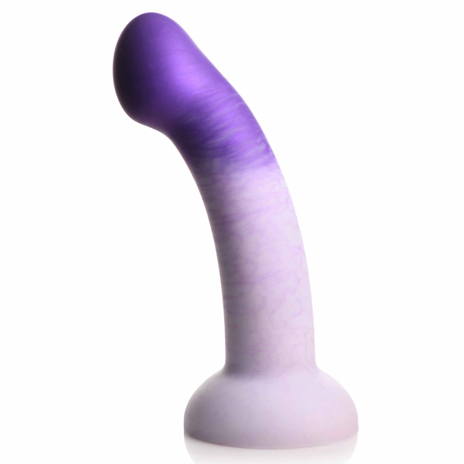 G-Swirl G-Spot Silicone Dildo - Purple