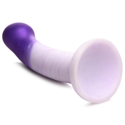 G-Swirl G-Spot Silicone Dildo - Purple