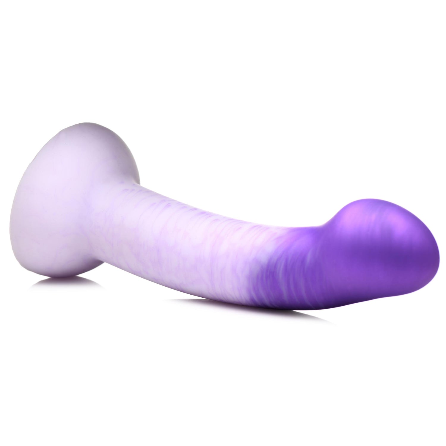 G-Swirl G-Spot Silicone Dildo - Purple