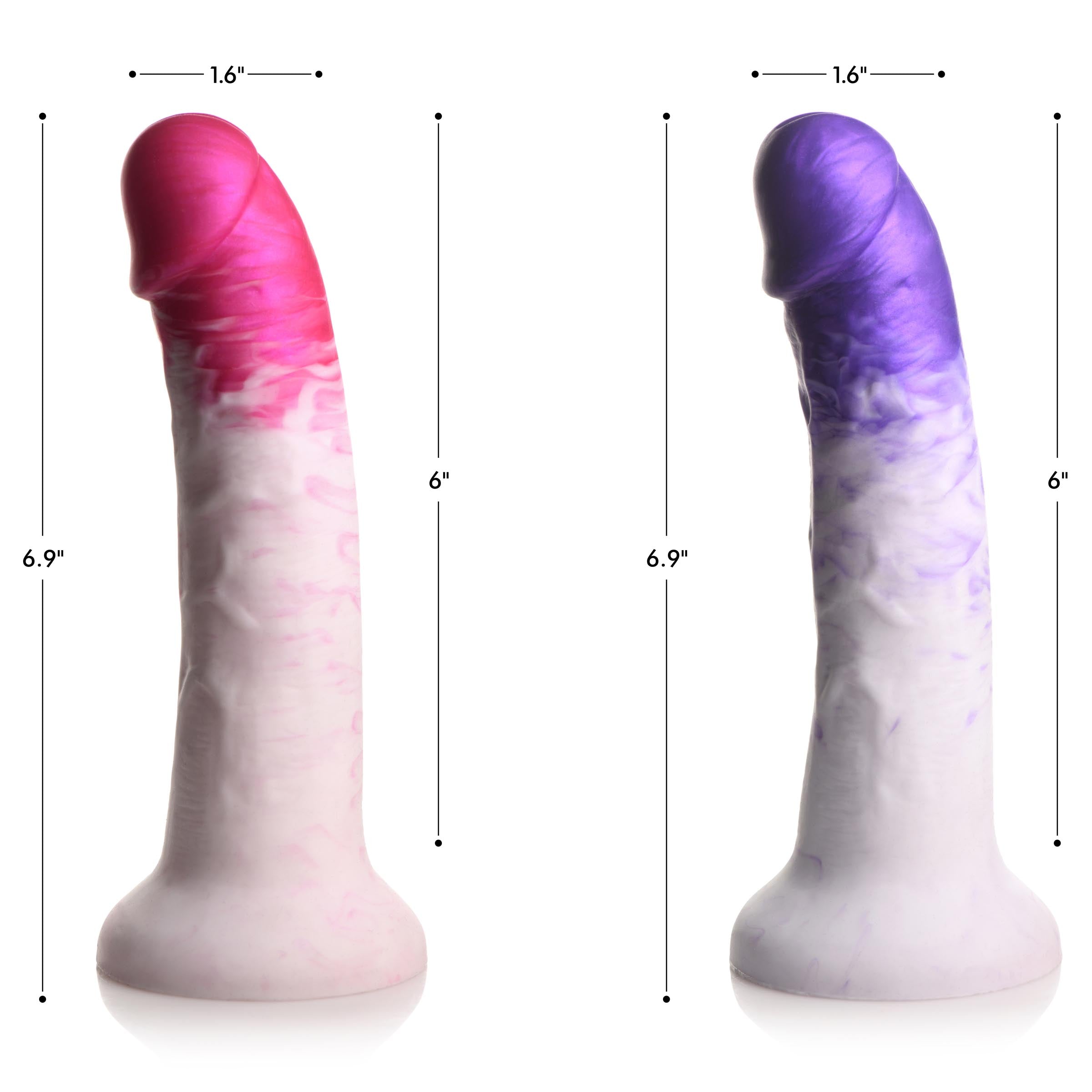 Swirl Realistic Silicone Dildo - Pink