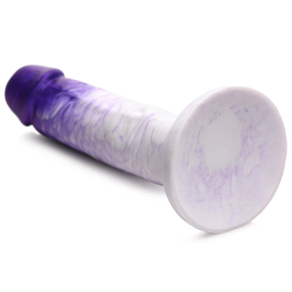 Swirl Realistic Silicone Dildo - Purple