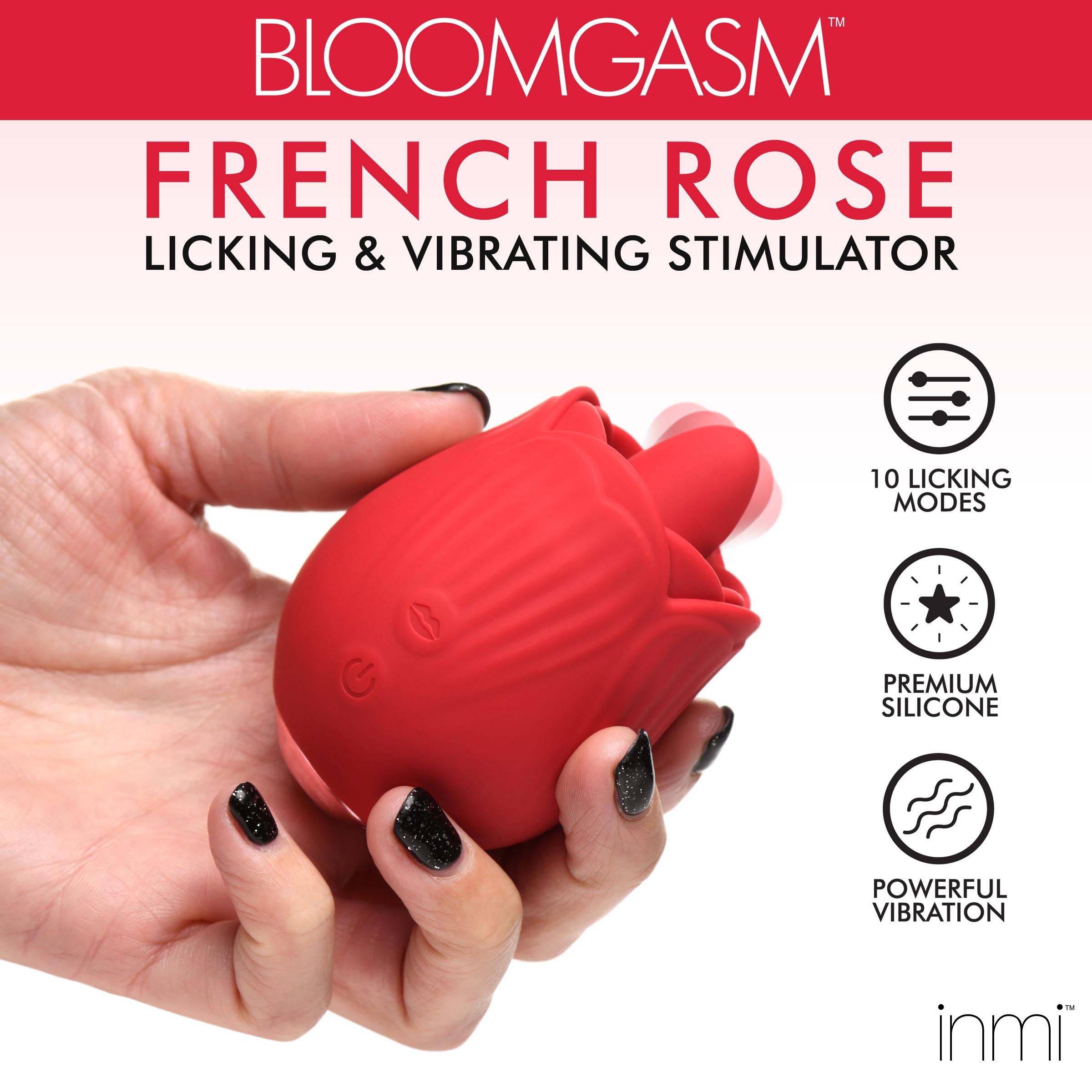 10X French Rose Licking and Vibrating Stimulator