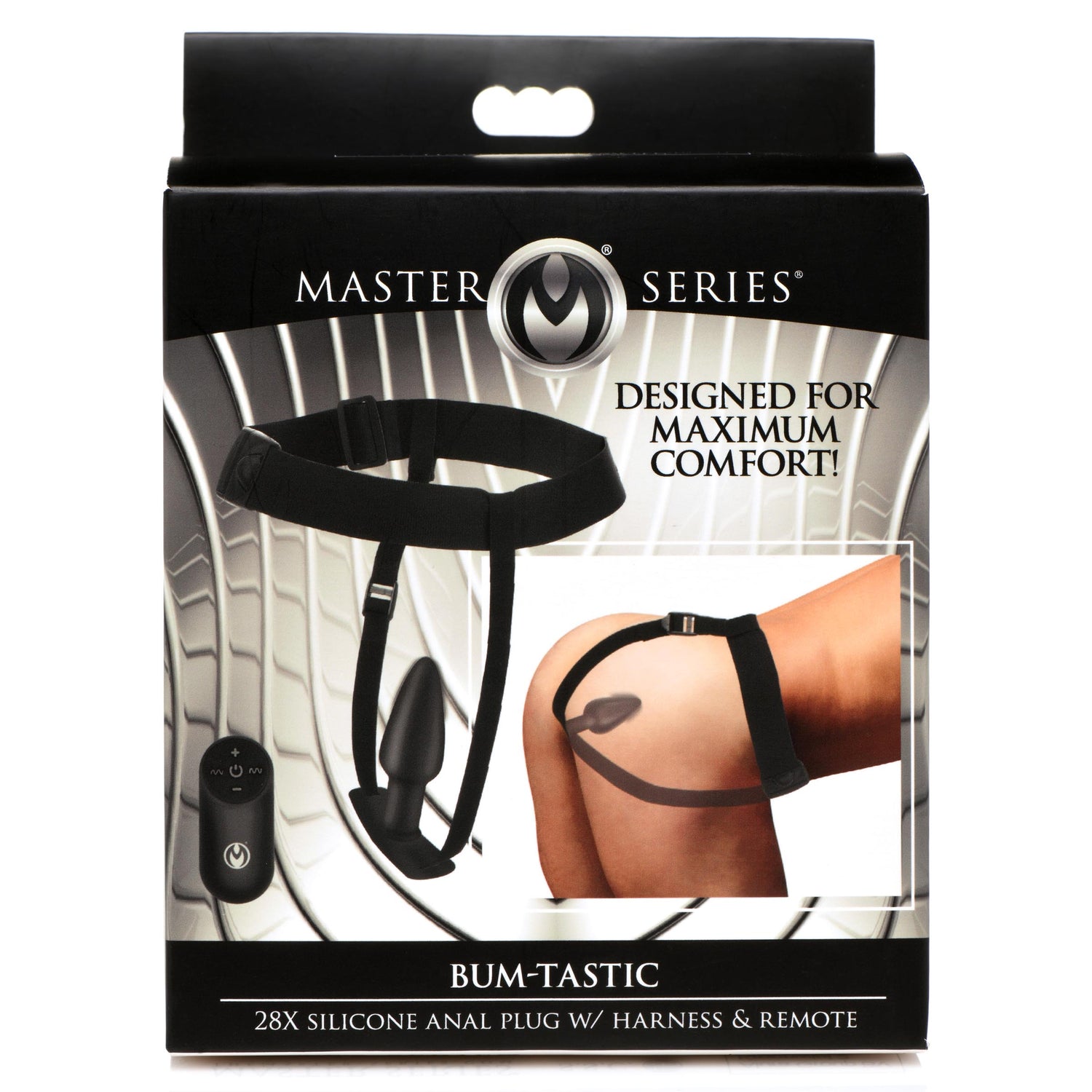 Bum-Tastic 28X Silicone Anal Plug with Comfort Harness and Remote Control