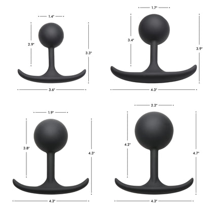 Premium Silicone Round Weighted Anal Plug - XL