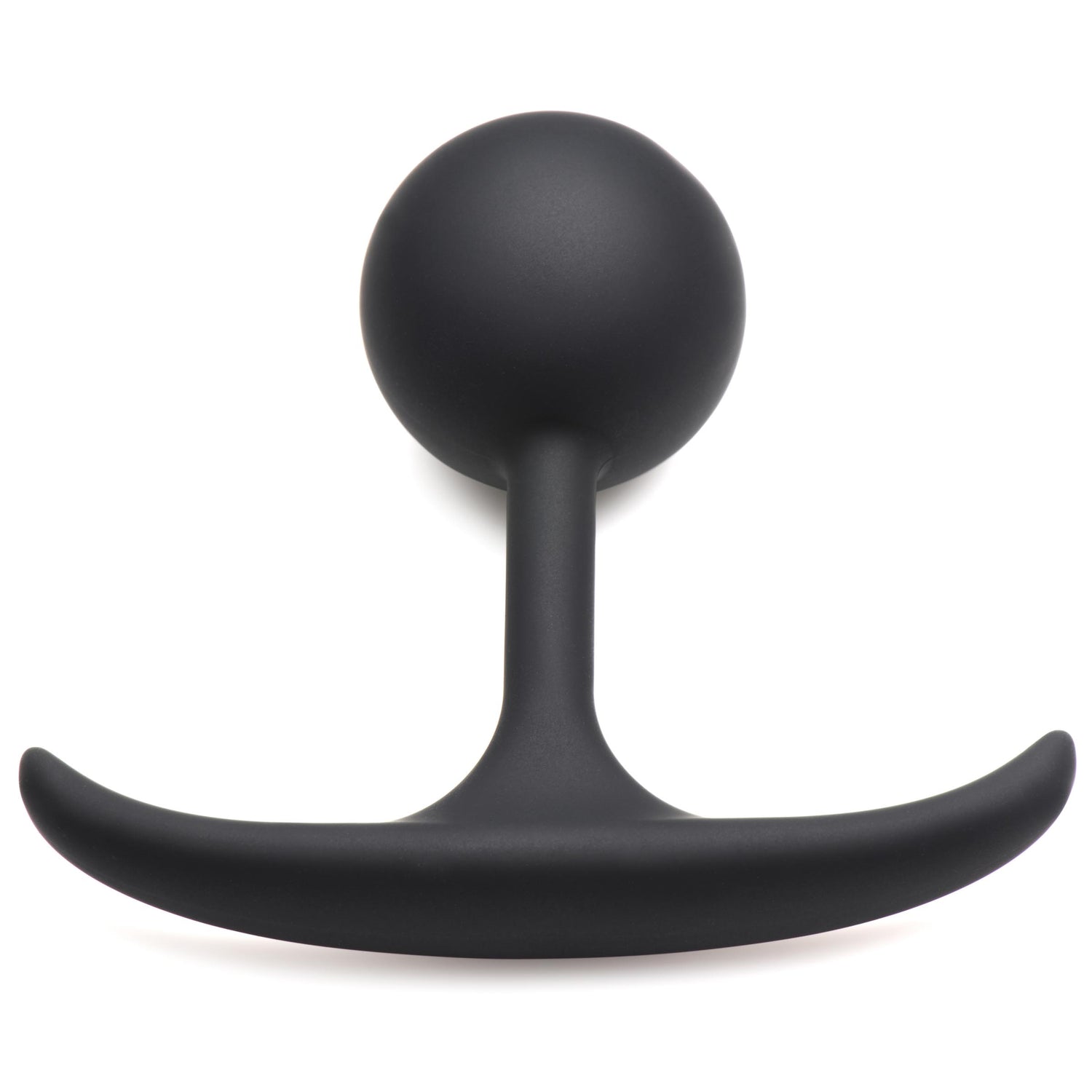 Premium Silicone Round Weighted Anal Plug - Medium