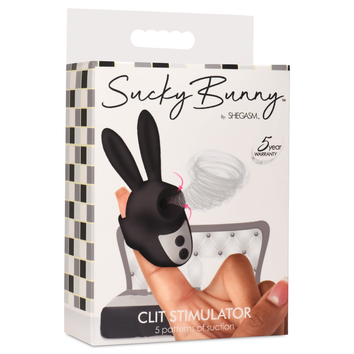 Sucky Bunny Clit Stimulator - Black