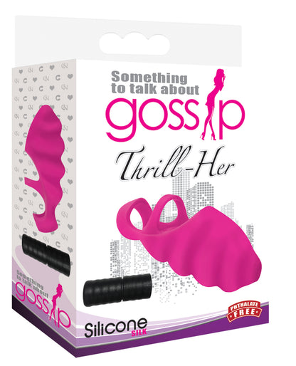 Thrill-Her Silicone Finger Vibrator - Pink