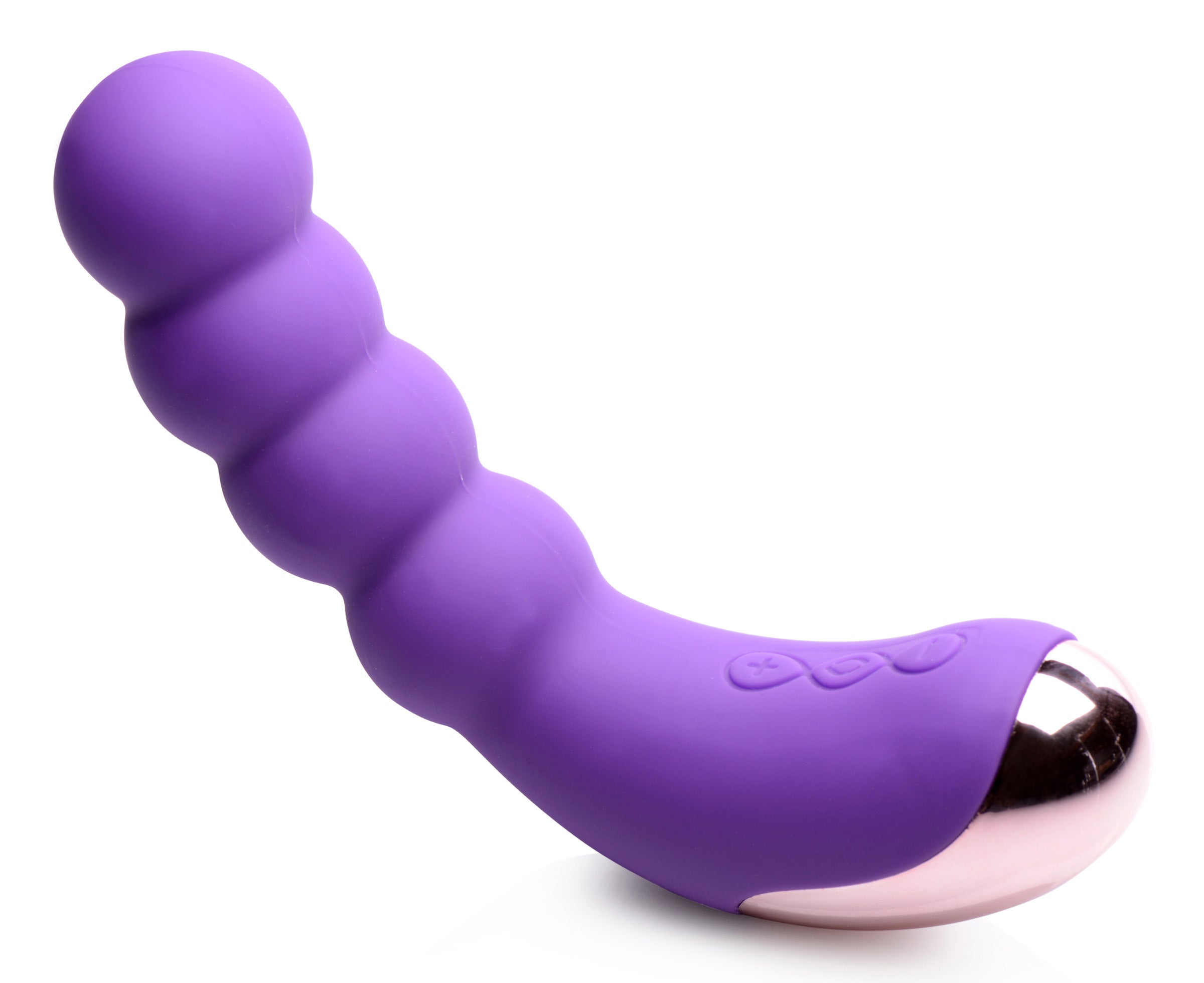 50X Silicone Beaded Vibrator - Purple