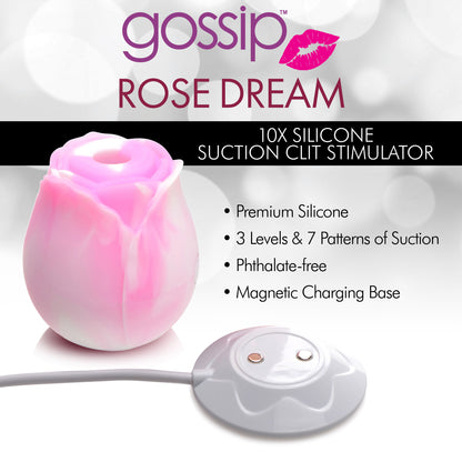 10X Rose Dream Silicone Clitoral Stimulator