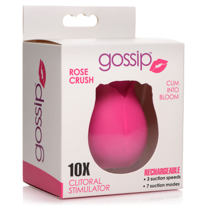 10X Rose Crush Silicone Clitoral Stimulator