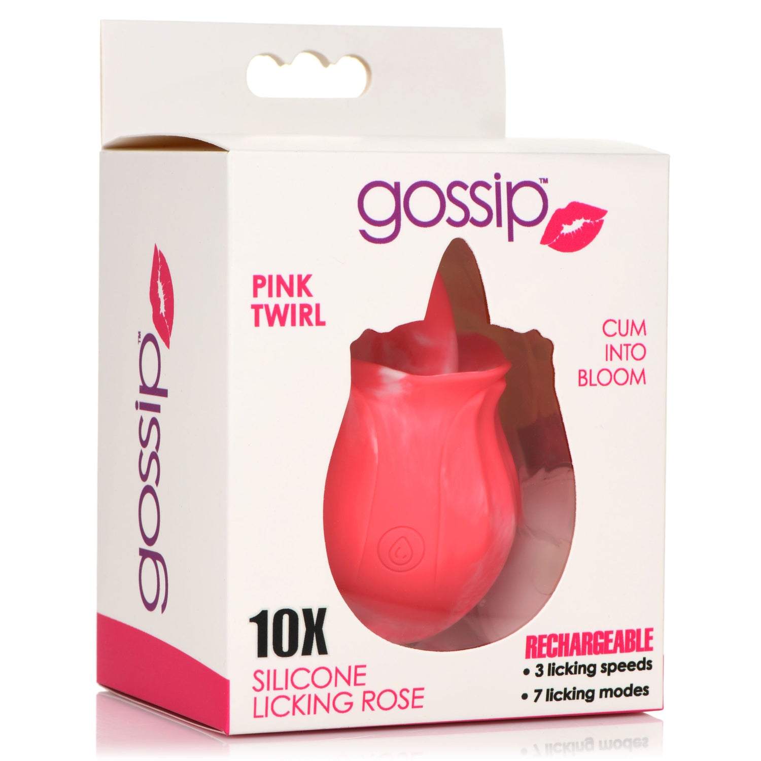 10X Pink Twirl Silicone Licking Rose