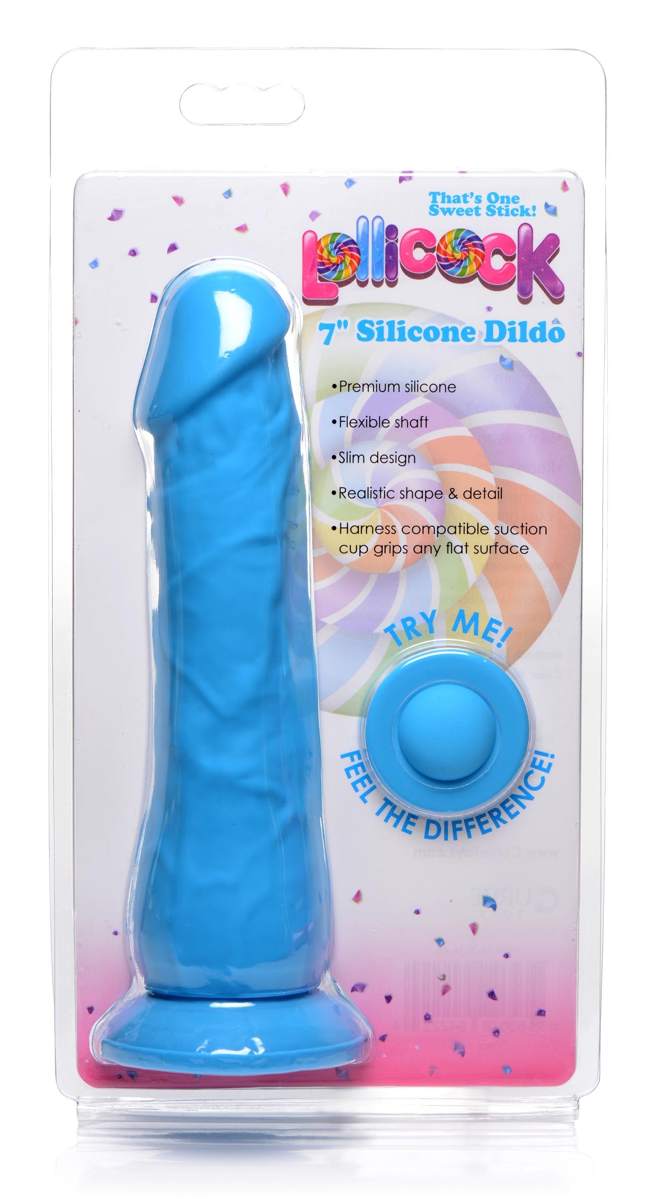 7 Inch Silicone Dildo - Berry