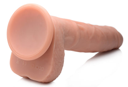 Vibrating &amp; Thrusting Remote Control Silicone Dildo - 9 Inch