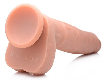 Vibrating &amp; Thrusting Remote Control Silicone Dildo - 10 Inch